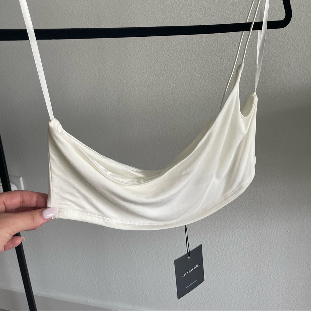 JLUXBASIX Ivory Courtney One Shoulder Top